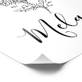 カスタム9月アスター誕生花の贈り物誕生 フォトプリント            (角)