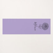 カスタム9月アスター誕生花の贈り物誕生 ヨガマット (裏面(横))