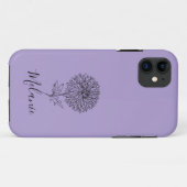 カスタム9月アスター誕生花の贈り物誕生 Case-Mate iPhoneケース (裏面(横))