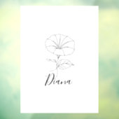 カスタム9月モーニンググローリー誕生フラワーギフト ウィンドウサイン (シート3)