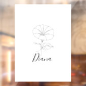 カスタム9月モーニンググローリー誕生フラワーギフト ウィンドウサイン (シート2)