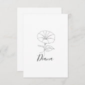 カスタム9月モーニンググローリー誕生フラワーギフト サンキューカード (正面/裏面)