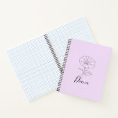 カスタム9月モーニンググローリー誕生フラワーギフト ノートブック (内部)