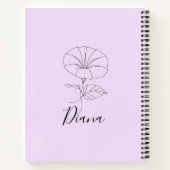 カスタム9月モーニンググローリー誕生フラワーギフト ノートブック (裏面)