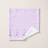 カスタム9月モーニンググローリー誕生フラワーギフト バスタオルセット (ウォッシュタオル)