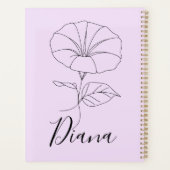 カスタム9月モーニンググローリー誕生フラワーギフト プランナー手帳 (裏面)