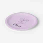 カスタム9月モーニンググローリー誕生フラワーギフト ペーパープレート (アングル)