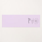 カスタム9月モーニンググローリー誕生フラワーギフト ヨガマット (正面(横))