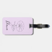 カスタム9月モーニンググローリー誕生フラワーギフト ラゲッジタグ (裏面横)