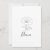 カスタム9月モーニンググローリー誕生フラワーギフト 招待状 (正面)