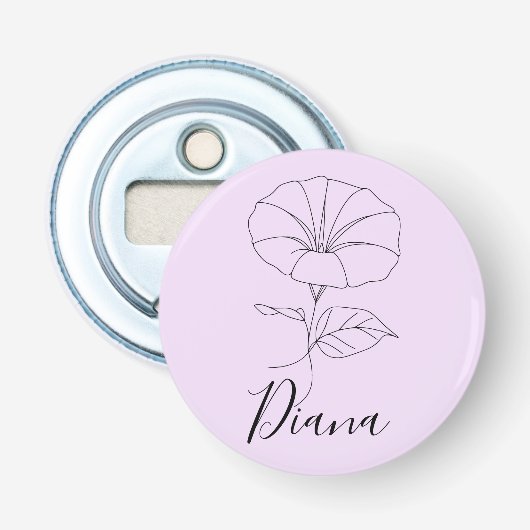 カスタム9月モーニンググローリー誕生フラワーギフト 栓抜き (正面)