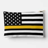 カスタム911 Dispatcher USAフラグシン金ゴールドライン アクセサリーポーチ (裏面)