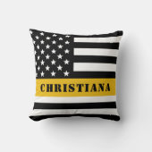 カスタム911 Dispatcher USAフラグシン金ゴールドライン クッション (正面)