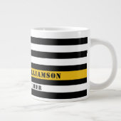 カスタム911 Dispatcher USAフラグシン金ゴールドライン ジャンボコーヒーマグカップ (右)