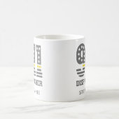 カスタム911 Dispatcher USAフラグ薄い黄色い線 コーヒーマグカップ (中央)