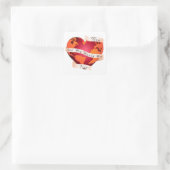 カスタム あなたが私の世界に火をつけた 赤い地球のリボン スクエアシール (バッグ)