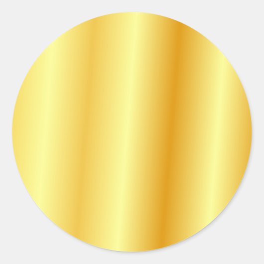 カスタム あなたのテキストを追加 偽のゴールド ブランク テンプレート ラウンドシール (正面)
