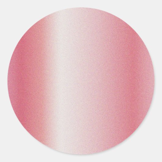 カスタム あなたのテキスト ロゴ ローズゴールド ブランク テンプレート ラウンドシール (正面)