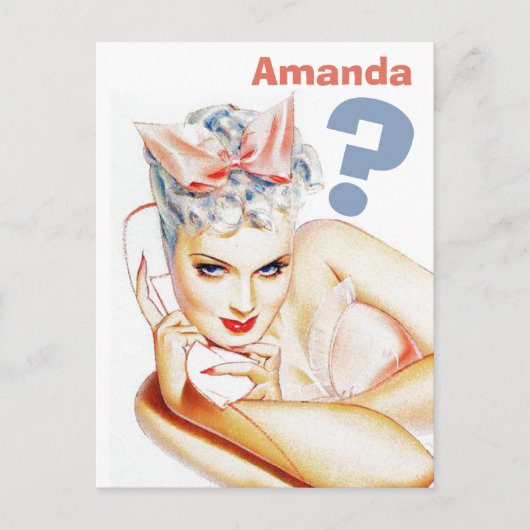 カスタム、あなたは私のウェディングパーティーになってくれる？ インビテーションポストカード (正面)