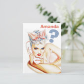 カスタム、あなたは私のウェディングパーティーになってくれる？ インビテーションポストカード (スタンド正面)