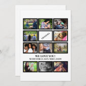 カスタム おしゃれな おばあちゃん 母の日 11枚の写真 コラージュ シーズンカード (正面/裏面)