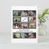 カスタム おしゃれな おばあちゃん 母の日 11枚の写真 コラージュ シーズンカード (スタンド正面)