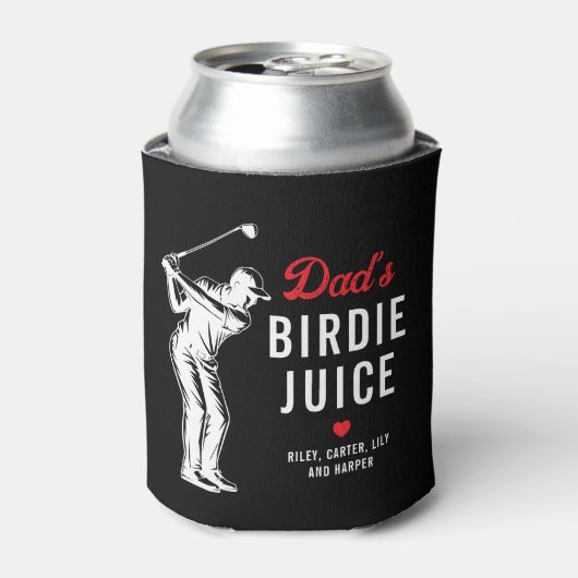 カスタム おもしろ Dad's Birdie Juice ゴルフ 缶クーラー (缶正面)