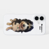 カスタム「お母さんの娘」犬iPhone 16ケース iPhone 16ケース (裏面横)