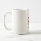 カスタム かわいいカピバラ クリスマス コーヒーマグカップ (左)