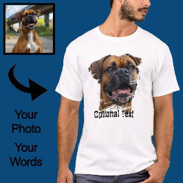 カスタム かわいい グランジ エフェクト ペット 写真 犬好きなパパ向け Tシャツ