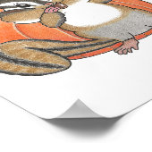 カスタム かわいい シマリス 子供部屋 アート ポスター (角)