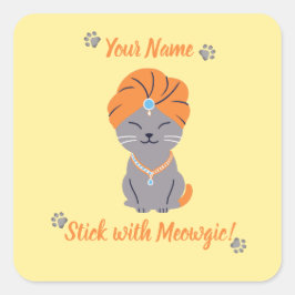 カスタム かわいい ネコ ステッカー - Meowgicと一緒にいよう