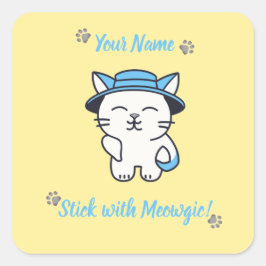 カスタム かわいい ネコ ステッカー - Meowgicと一緒にいよう