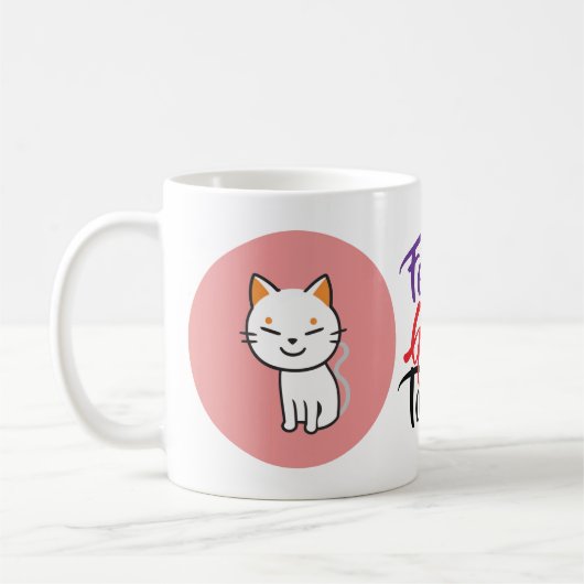 カスタム かわいい ネコ マグカップ | かわいい オリジナル ギフト (左)
