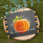 カスタム かわいい ハロウィン オレンジ 緑 ストライプ パターン カード