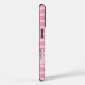 カスタム かわいい ピンク モノクロ ストライプ Case-Mate iPhoneケース (裏面 / 右)