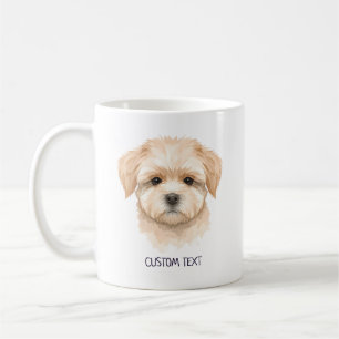 カスタム かわいい 犬 写真 テキスト入り コーヒーマグカップ