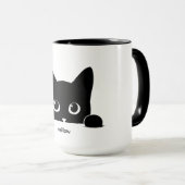 カスタム かわいい 猫 ペットの名前 マグカップ (正面右)