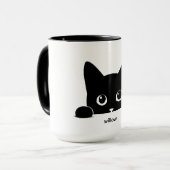 カスタム かわいい 猫 ペットの名前 マグカップ (正面左)