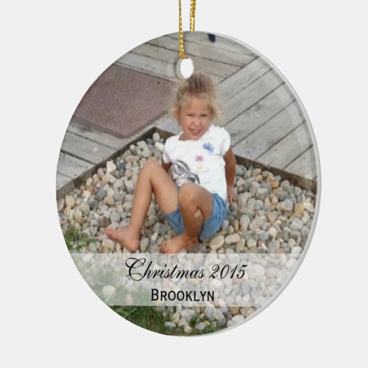 カスタム|の家族写真のオーナメント セラミックオーナメント (左)