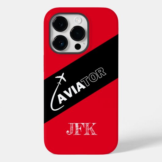 カスタム アビエーター、飛行機、モダン、パイロット、航空 Case-Mate iPhoneケース (裏面)