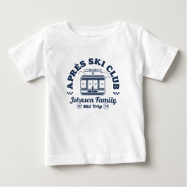 カスタム アフタースキー ファミリー フレンズ スキーツアー グループ ベビーTシャツ