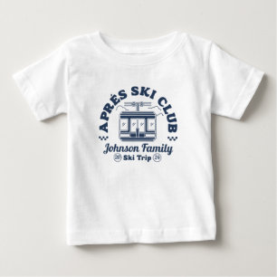 カスタム アフタースキー ファミリー フレンズ スキーツアー グループ ベビーTシャツ