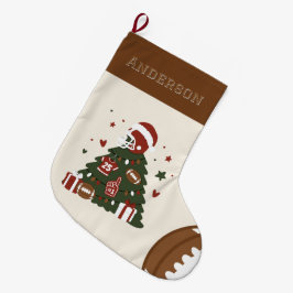 カスタム アメリカンフットボール クリスマス ラージクリスマスストッキング