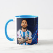 カスタム アルゼンチン ジャージ マグカップ – ナンバー10 サッカーC (左)