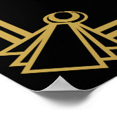 カスタム アートデコ ガッツビー 1920年代 ブラック&ゴールド サイン (角)