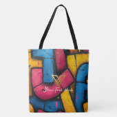 カスタム:アーバングラフィティパーソナライズされたトート トートバッグ (正面)