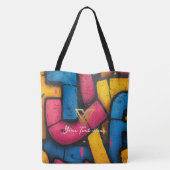 カスタム:アーバングラフィティパーソナライズされたトート トートバッグ (裏面)