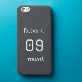 カスタム イタリア代表 サッカー プロフェッショナル モノクロ iPhone 15 PROケース