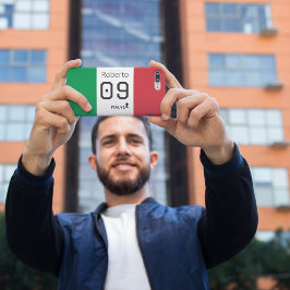 カスタム イタリア サッカー ナショナル フラッグ カラーのアスリート iPhone 15 PROケース